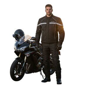 Tourmaster Jett Series 2 Motorcycle Jacket Pockets Hard Shoulder Elbow Size 42
